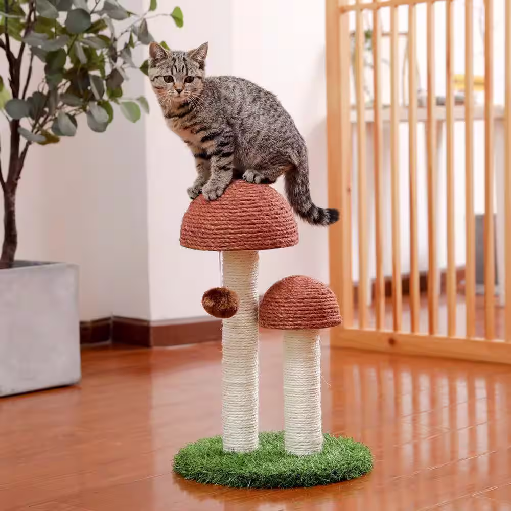 Foobrues Mushroom Shaped Cat Scratcher Climbing Tree