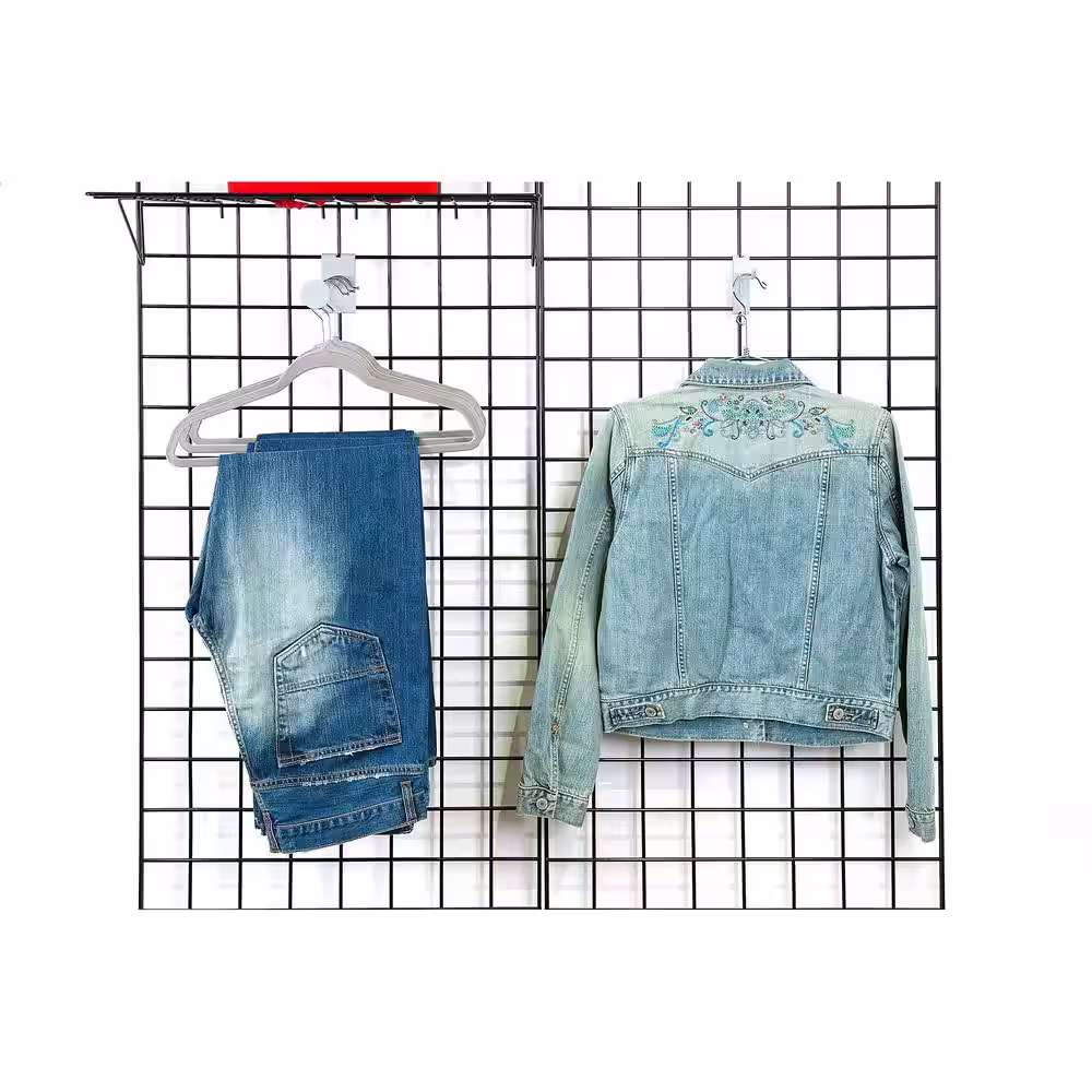 Econoco 60 in. H x 24 in. W White Metal Grid Wall Panel Set (3-Pack)