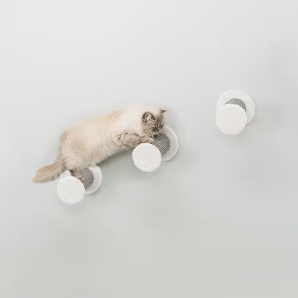 TRIXIE XXL Wall Mount Climbing Steps, Gray (3-Piece)