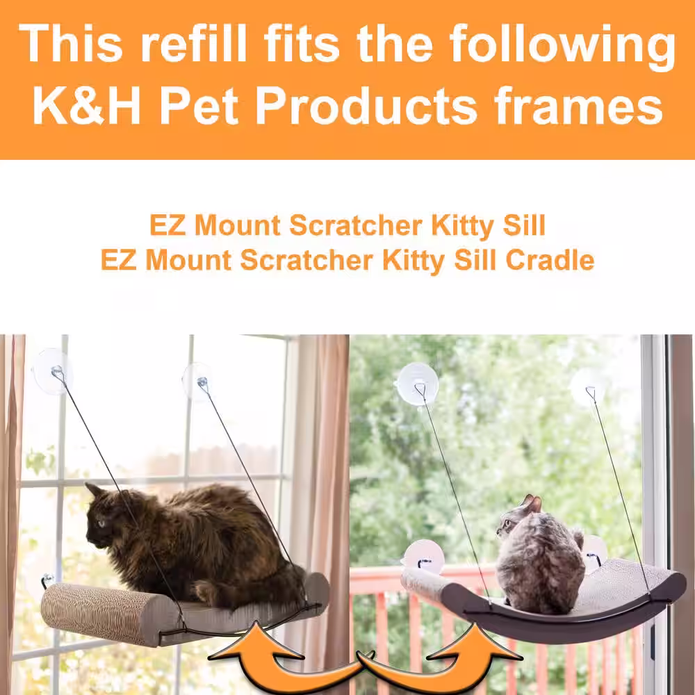K and H Pet Products EZ Mount 11 in. x 20 in. x 2 in. Tan Scratcher Kitty Sill Refill Only