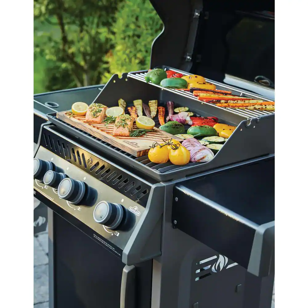 NAPOLEON Rogue 3-Burner Propane Gas Grill with Range Side Burner in Black