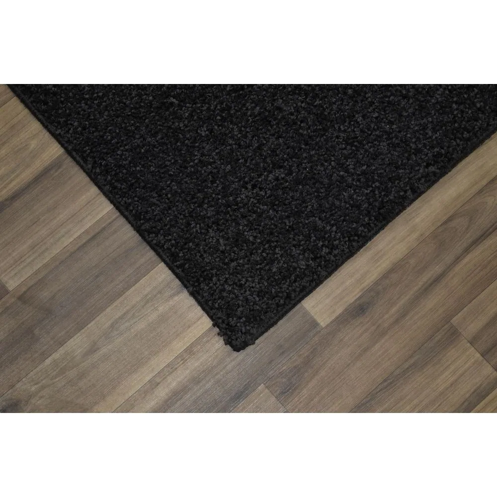 Garland Rug Skyline Shag Black 9 Ft. x 12 Ft. Area Rug