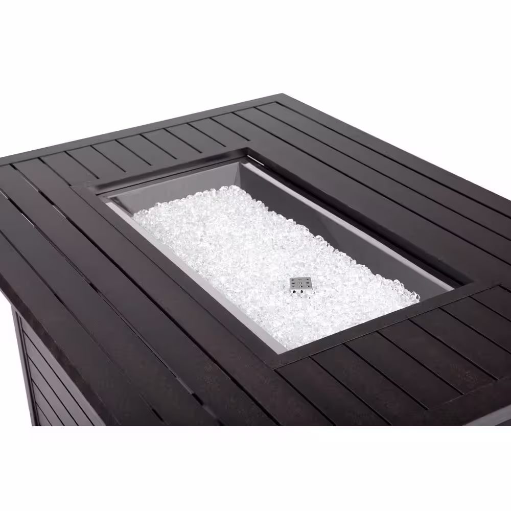 Fire Sense Longmont 49 in. x 35 in. Rectangular Extruded Aluminum LPG Fire Pit