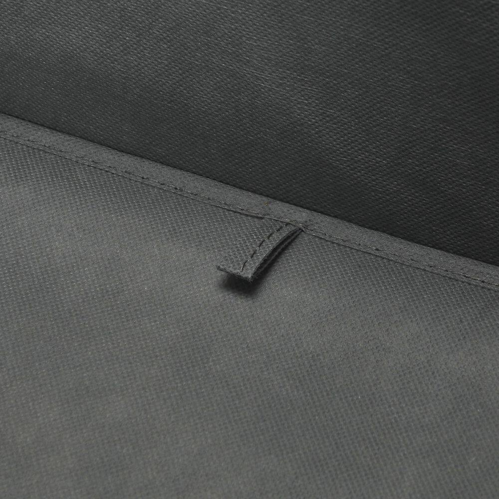 HOUSEHOLD ESSENTIALS 13 in. H x 14 in. W x 16 in. D Ashwood Stacking Cube Storage Bins with Ashwood Laminate Top, 2pc set