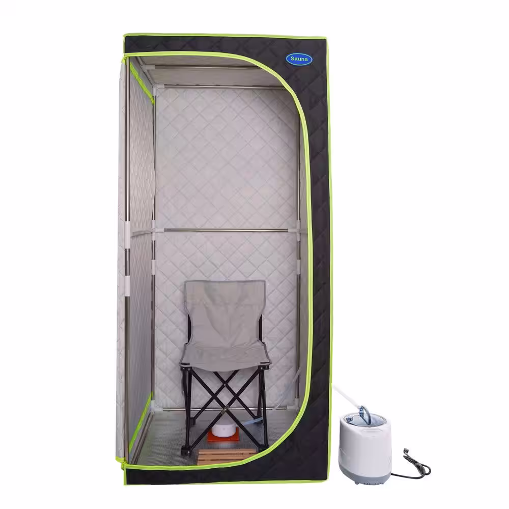 None 1-Person Steam Plus full-body Sauna with Foldable Chair
