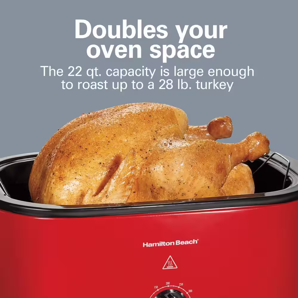 Hamilton Beach 22 Qt. Red Roaster Oven