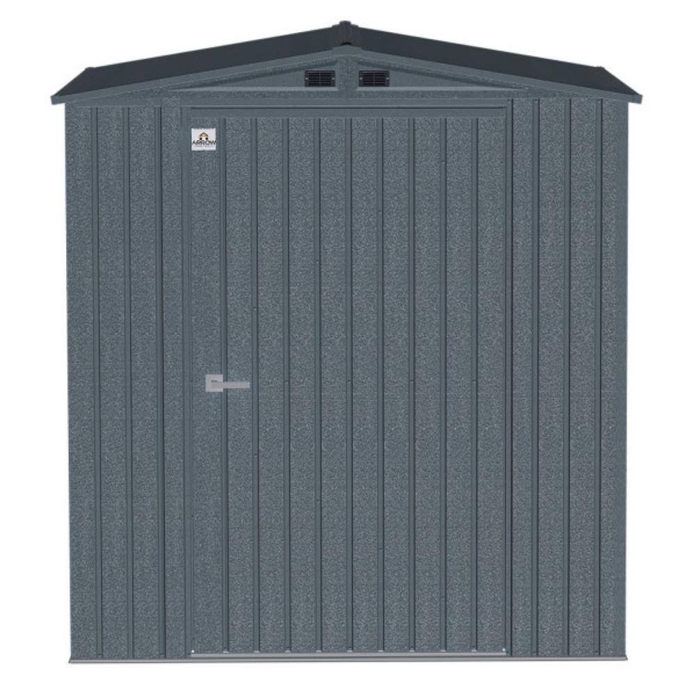 Arrow Elite 6 ft. W x 6 ft. D Anthracite Metal Premium Vented Corrosion Resistant Steel Storage Shed 34 sq. ft.