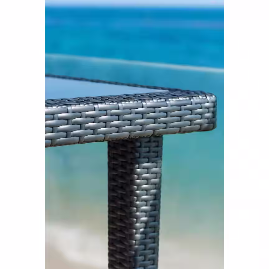 Ohana Depot Black 20-Piece Wicker Patio Combo Conversation Set with Sunbrella Natural Cushions