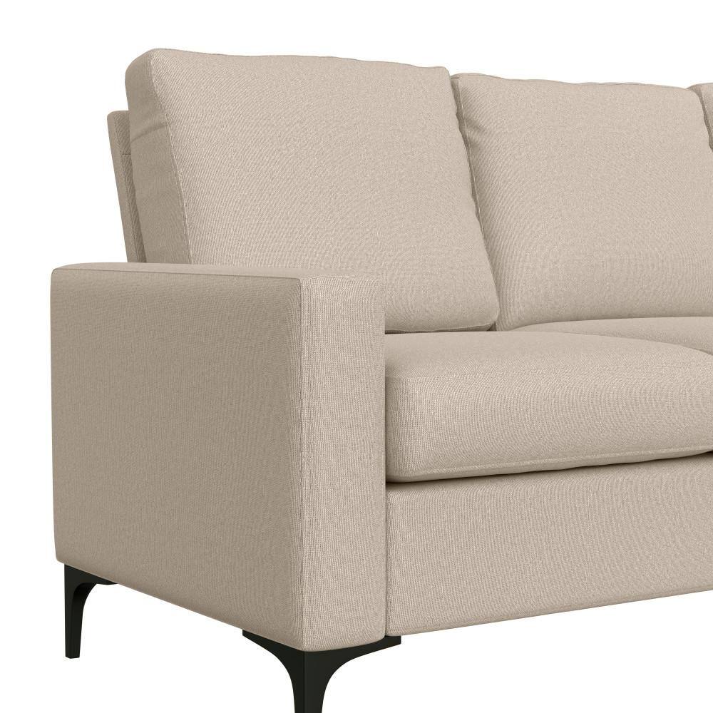 Hillsdale Furniture Matthew 76 in. Square Arm Polyester Modern Rectangle Sofa Beige