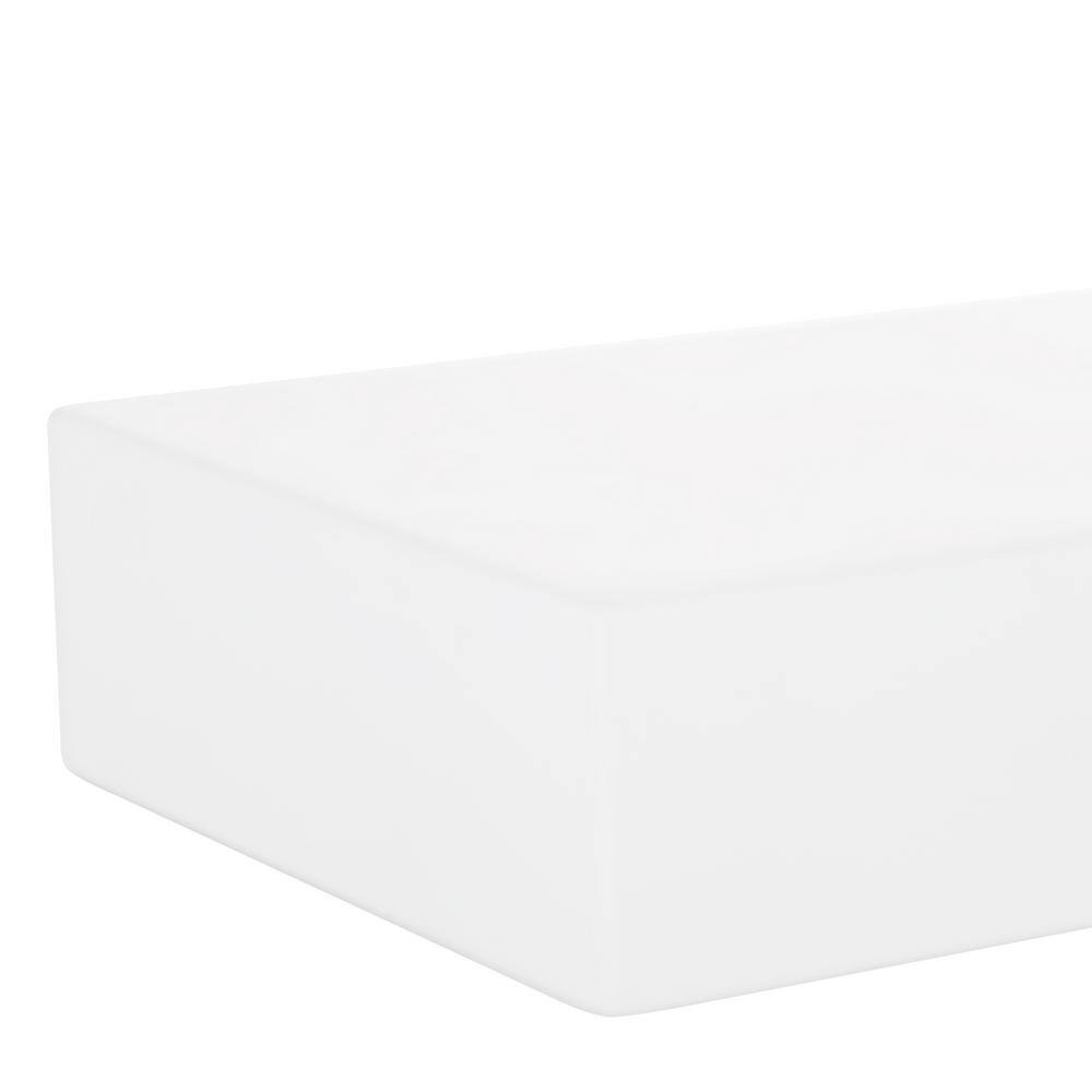 kieragrace 12 in. White Stockholm Maine Floating Wall Shelf