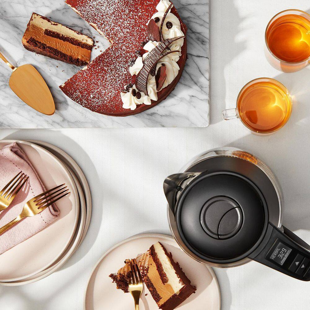 Chefman Digital Electric Glass Kettle, Matte Black, 1.8L