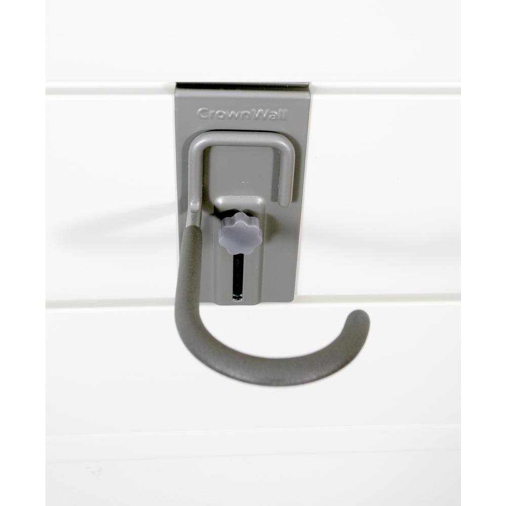 CROWNWALL Slatwall 55 lbs. Locking Bike Hook (2-Pack)