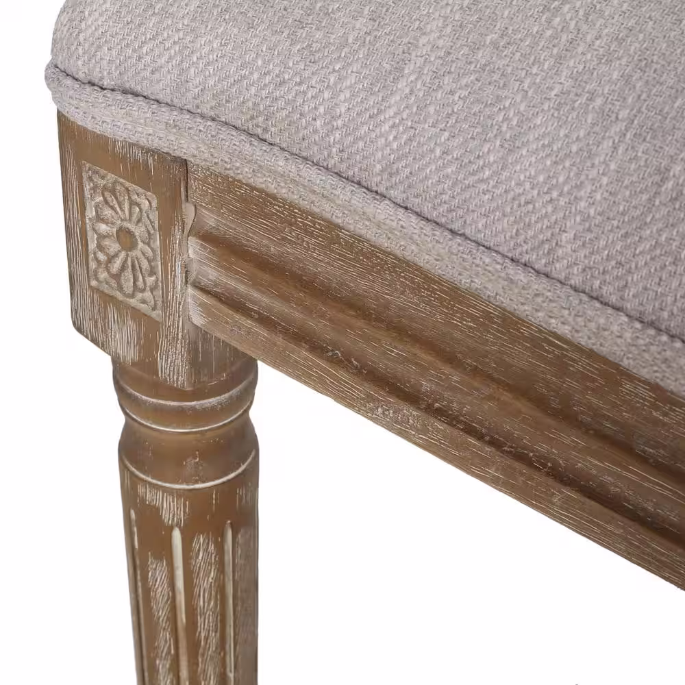 Noble House Beckstrom Light Gray and Natural Upholstered Dining Chair (Set of 6)