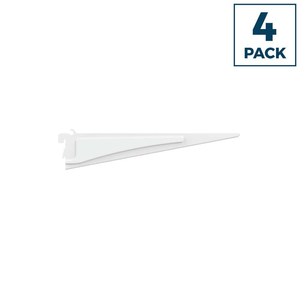 ClosetMaid ShelfTrack 12 in. x .5 in. White Shelf Bracket (4 Pieces)