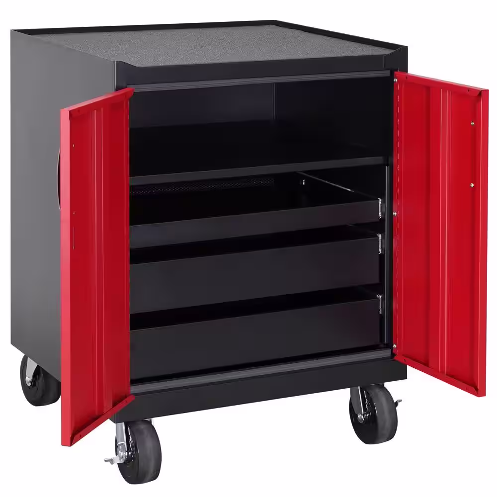 STACK-ON Modular Garage Cabinets with Drawer - Red