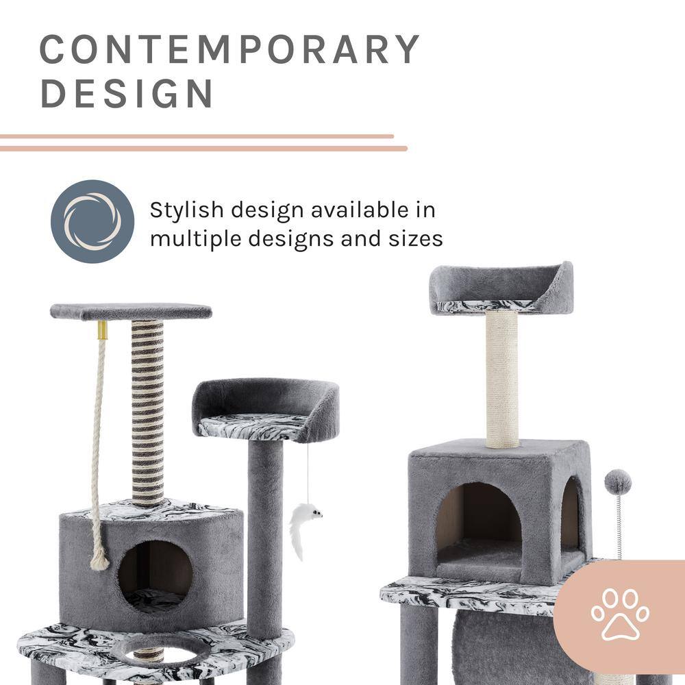 Sam's Pets Dazzle 59 in. Gray Cat Scratching Tree