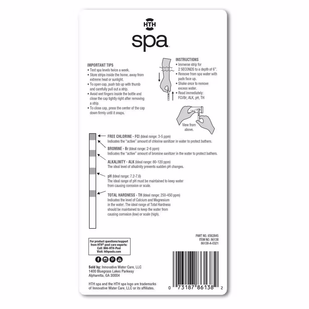 HTH 16 oz. Test Strips 25ct