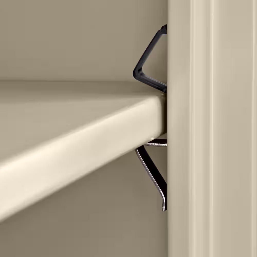 Sandusky Metal 5-shelf Cart Bookcase with Adjustable Shelves in Putty (78 in.)