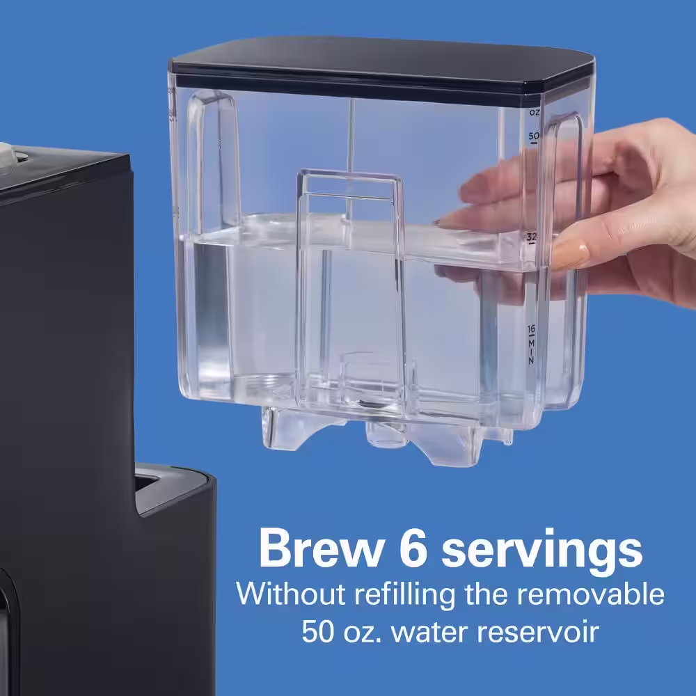 Hamilton Beach FlexBrew 1 Cup Black Drip Coffee Maker with Removable Reservoir