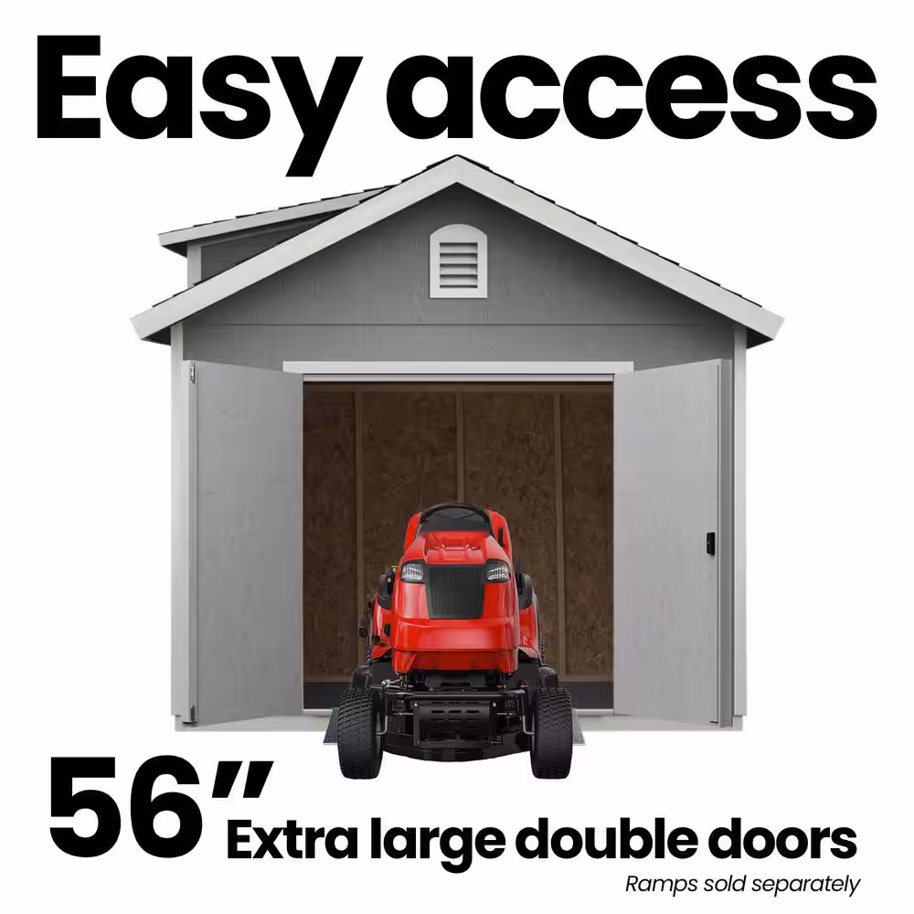 Handy Home Products Do-it Yourself Windemere 10 ft. x 12 ft. Deluxe Multi-purpose Wood Shed with Smartside and operable window (120 sq. ft.)