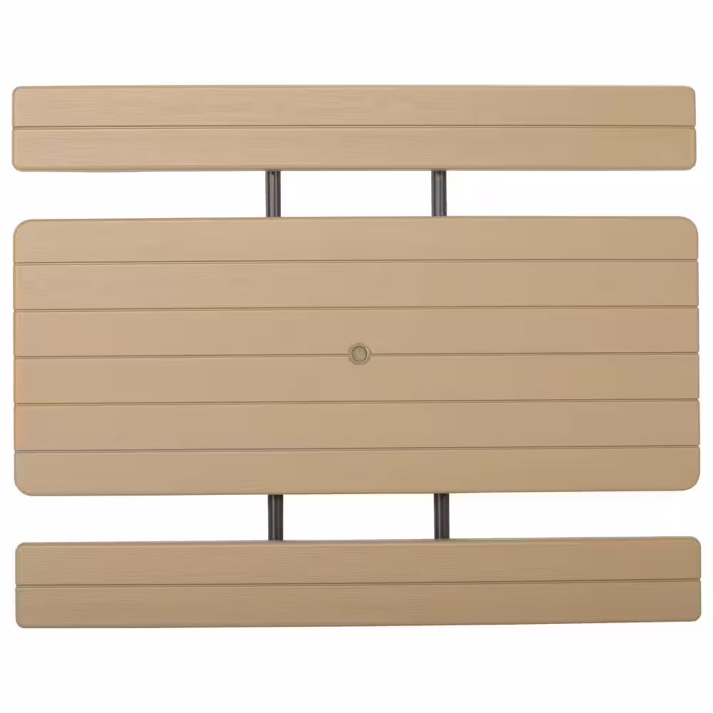 Lifetime 6 ft. Folding Picnic Table: Heather Beige