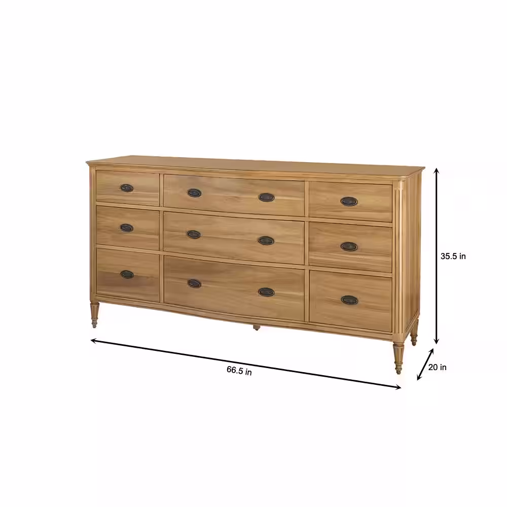 Home Decorators Collection Ashdale 9-Drawer Patina Wood Dresser (66.5 in. W x 20 in. D x 35.5 in. H)