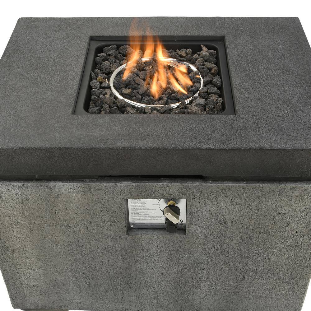 None Concrete MGO Propane Fire Pit Table