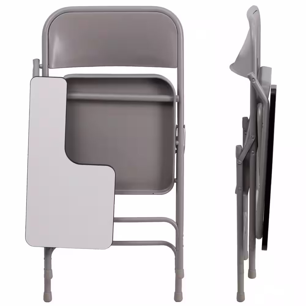 Carnegy Avenue Beige Steel Right Arm Folding Chair