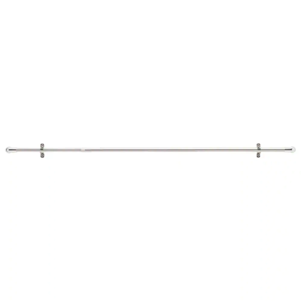 None 28 in. - 48 in. Single Cafe Curtain Rod in Satin Nickel