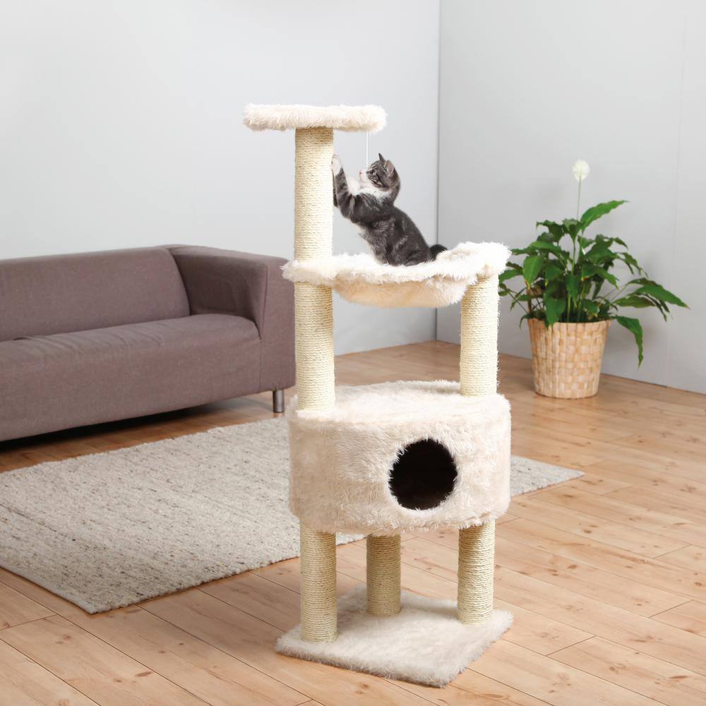 TRIXIE Cream Baza Grande Cat Tower, Scratching Posts
