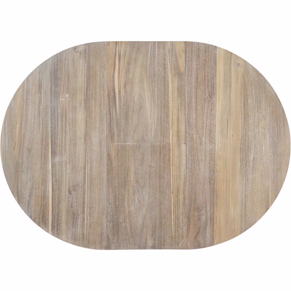 Harper & Bright Designs 5-Piece Natural Wood Wash Round to Oval MDF Top Dining table Set Seats-4 with Extendable Butterfly Leaf and 4-Chairs