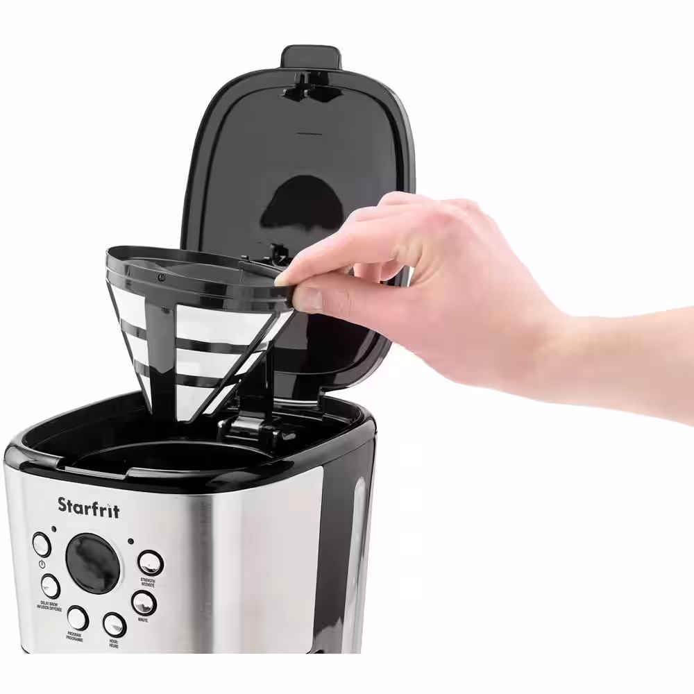 Starfrit 12-Cup Black Drip Coffee Maker Machine