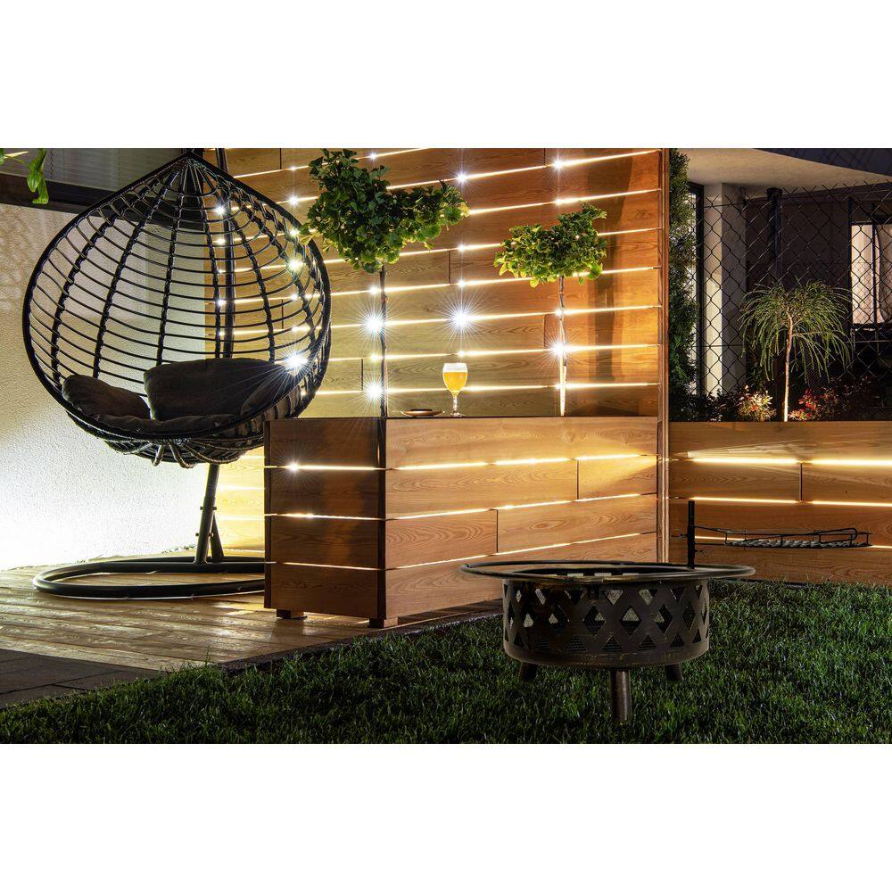 BLUEGRASS LIVING 30 in. Roadhouse Steel Deep Bowl Fire Pit with Swivel Height Adjustable Cooking Grid