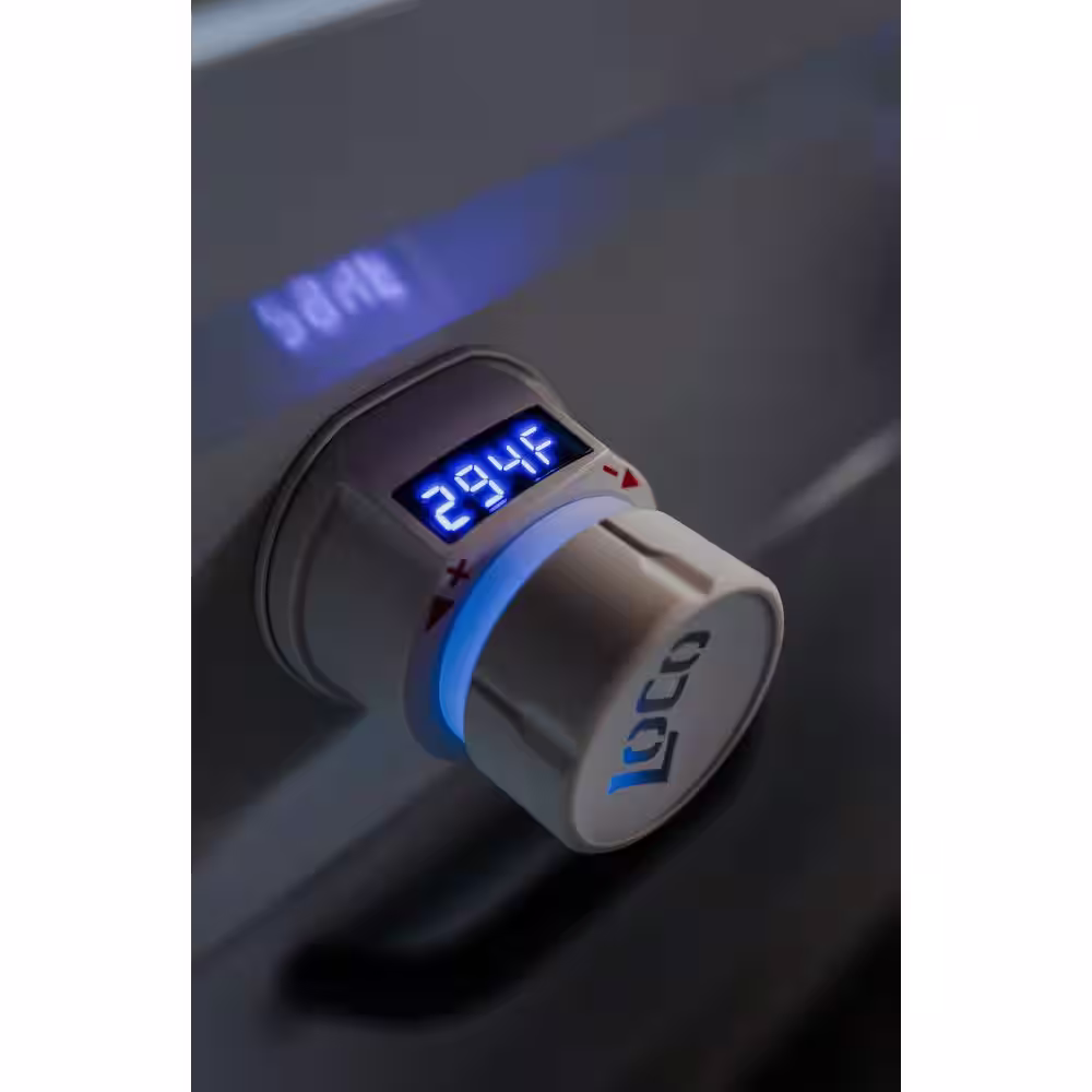 LOCO Series I 36 in. 3-Burner Propane SmartTempâ?Flat Top Grill / Griddle in Chalk Finish with Enclosed Cart and Hood