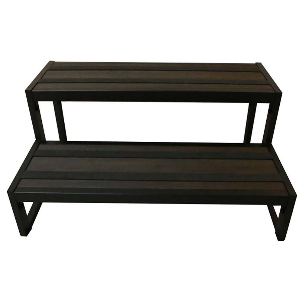 Cal Metro 30 in. Elite 2-Tier Metal Step in Mocha