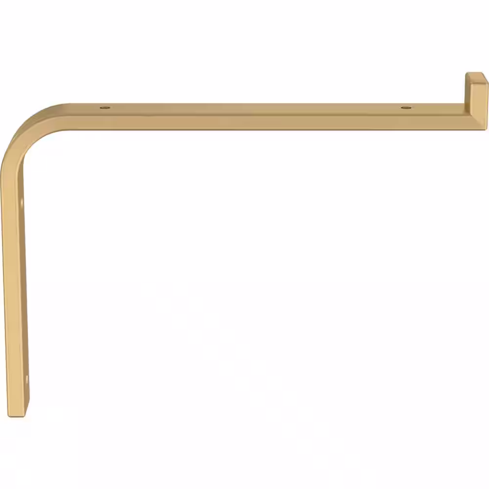 Liberty 8 in. Wraparound Satin Gold Shelf Bracket 2-Pack