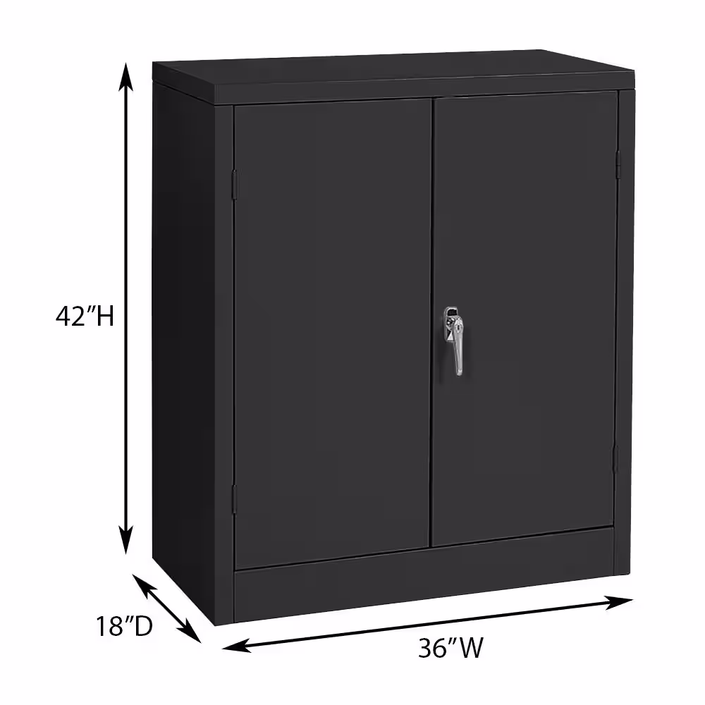 Muscle Rack Steel Freestanding Garage Cabinet in Black (36 in. W x 42 in. H x 18 in. D)
