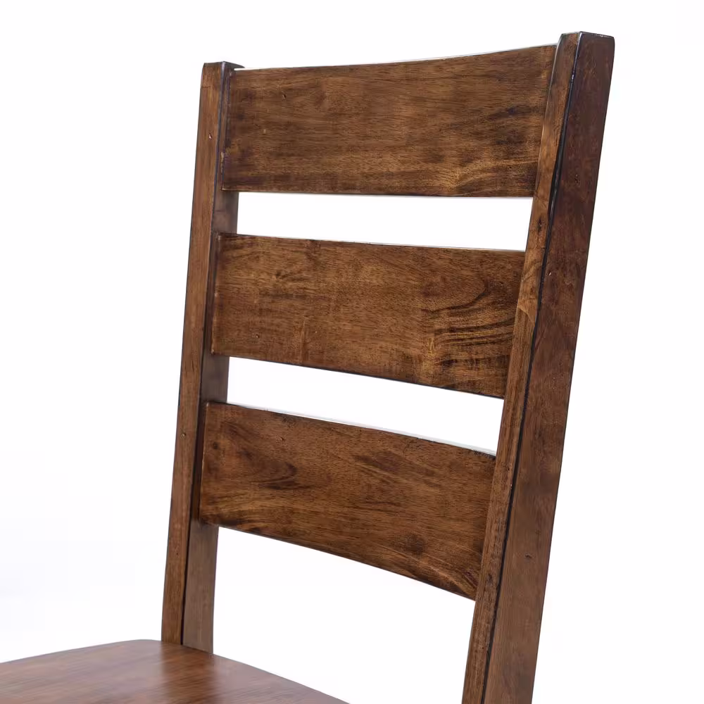 Furniture of America Jackson Walnut Wood Ladder Side Chairs (Set of 2)