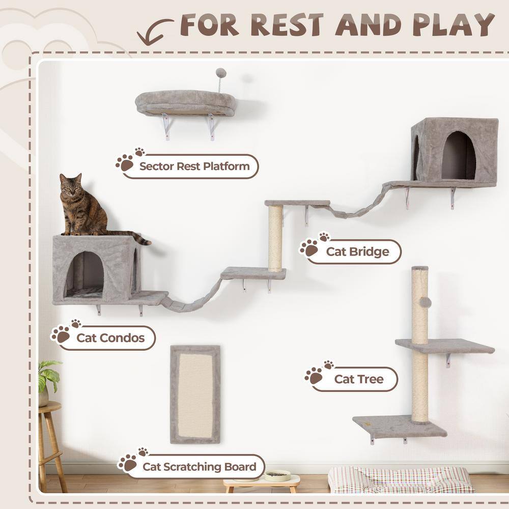 COZIWOW Wall-mounted Cat Tree Wall Shelves