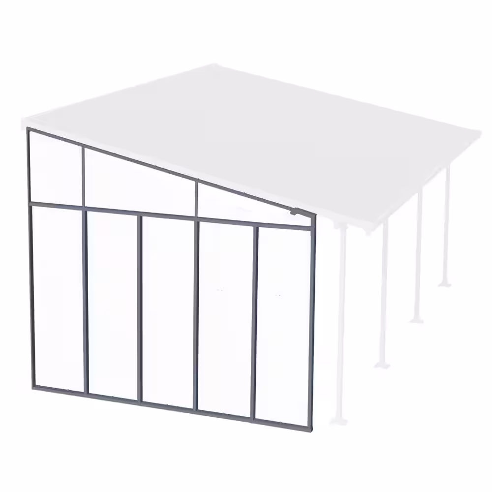 CANOPIA by PALRAM 13 ft. Series Patio Cover SideWall in Gray