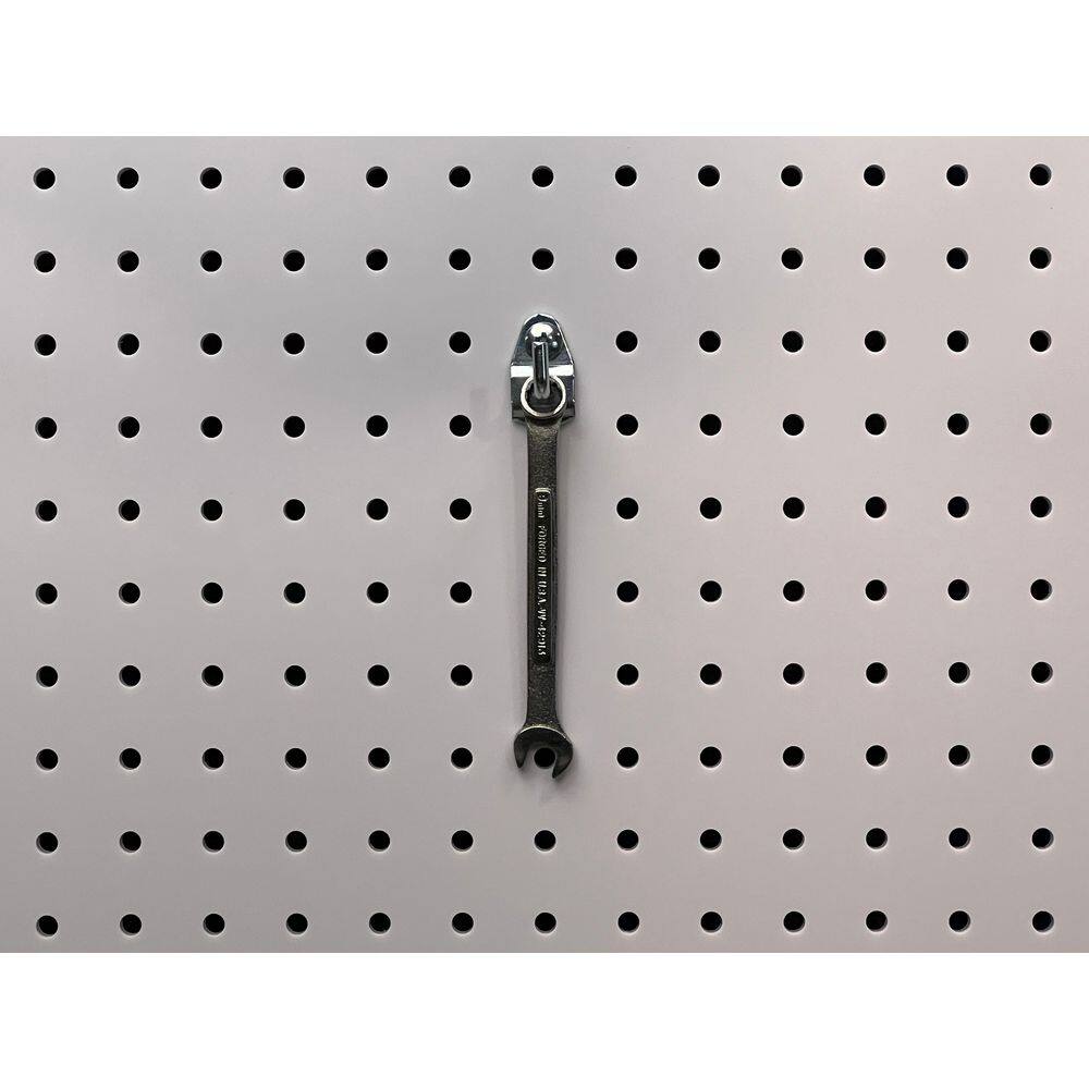 Triton Products 1-1/8 in. Single Rod 90 Degree Bend 3/16 in. Dia Zinc Plated Steel Pegboard Hook (10-Pack)