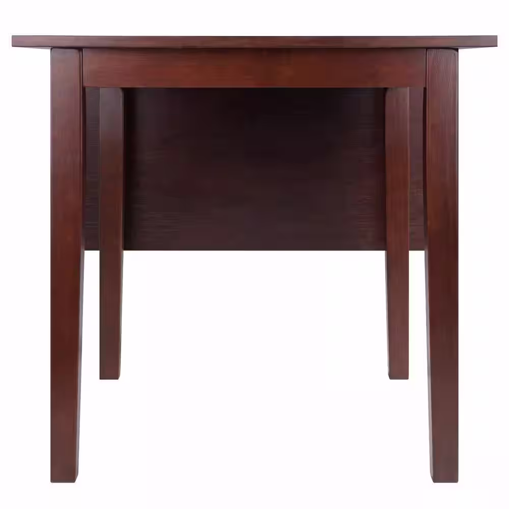 WINSOME WOOD Perrone Walnut Drop Lead Dining Table