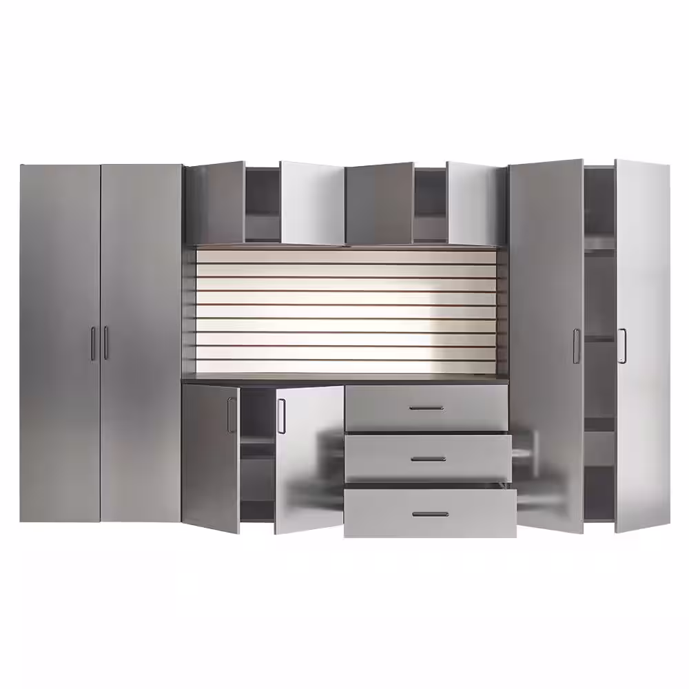 Garage TECH Astro Series 128 in. W x 79 in. H x 20 in. D Garage Cabinet Set A (7-Piece)