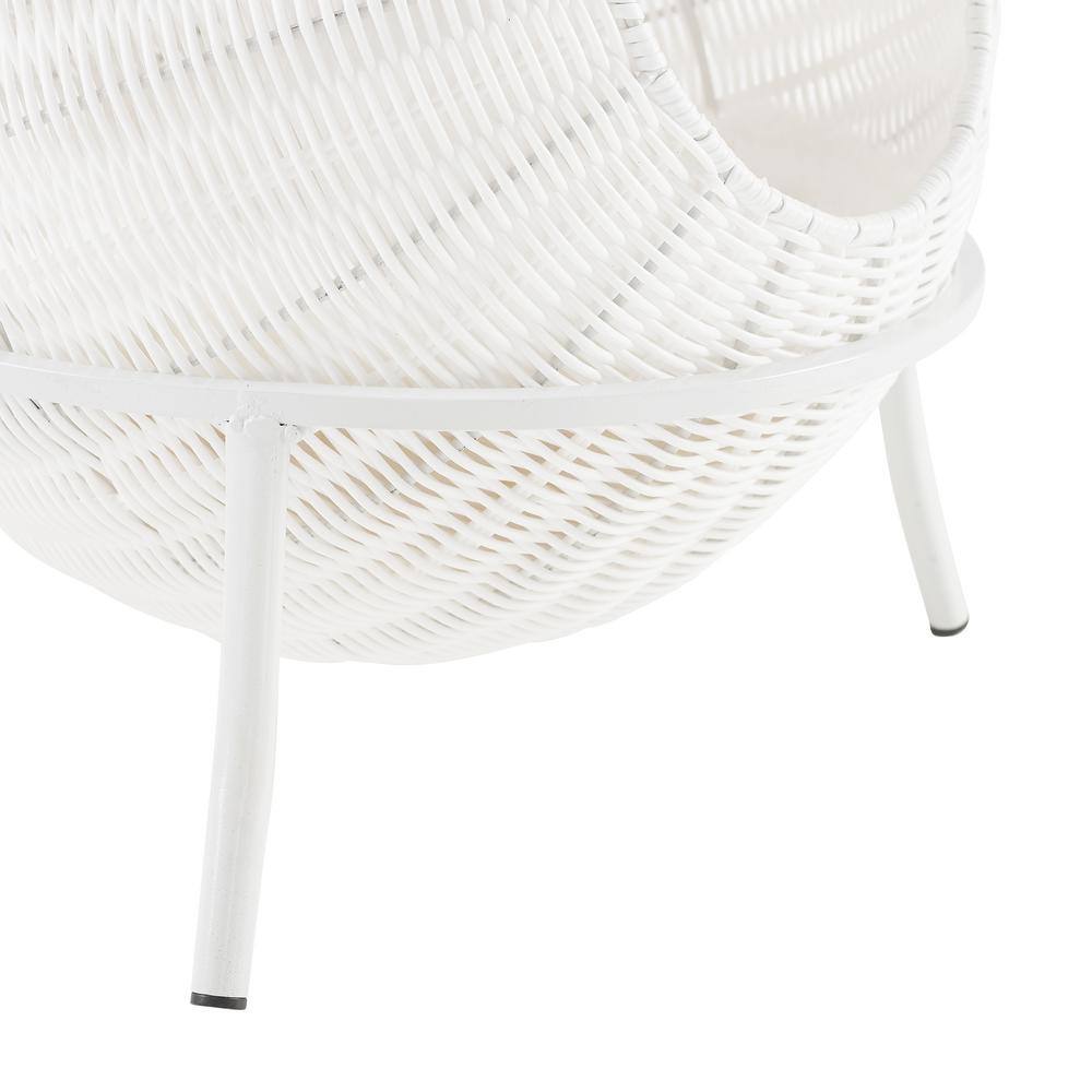 None Nala Wicker Cat Bed Medium in White