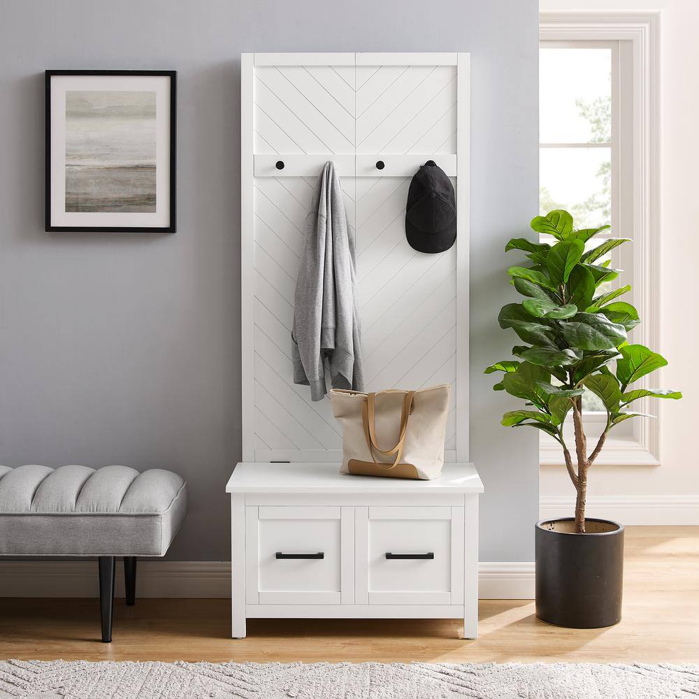 CROSLEY FURNITURE Kayce White Hall Tree