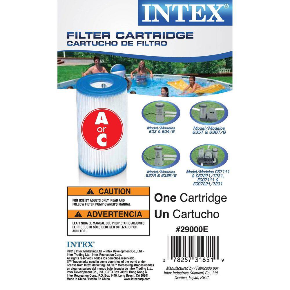 Intex 18 ft. x 48 in. Metal Frame Swimming Pool Set with Pump Plus Filter Cartridges (6)