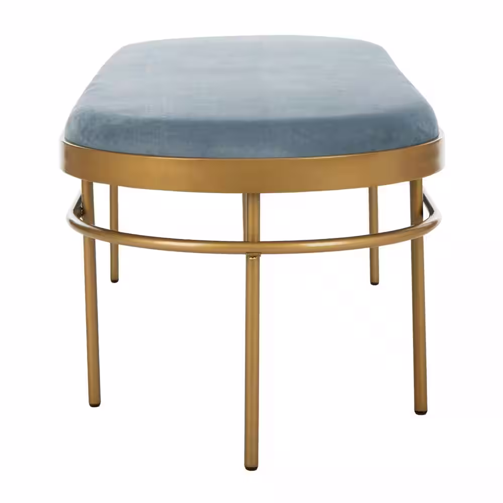 SAFAVIEH Sylva Blue/Gold Entryway Bench