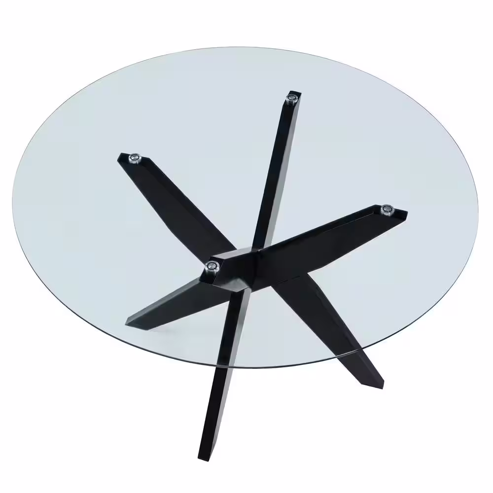 Steve Silver Amalie Black Round Dining Table