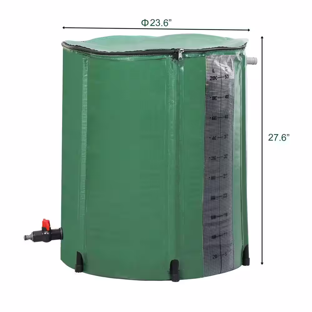 None 50 Gal. Calibrated Collapsible Rain Barrel