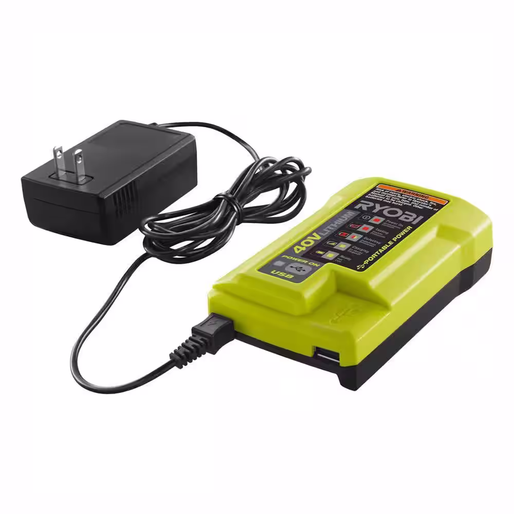 RYOBI 40V Lithium-Ion 2.0 Ah Battery and Charger